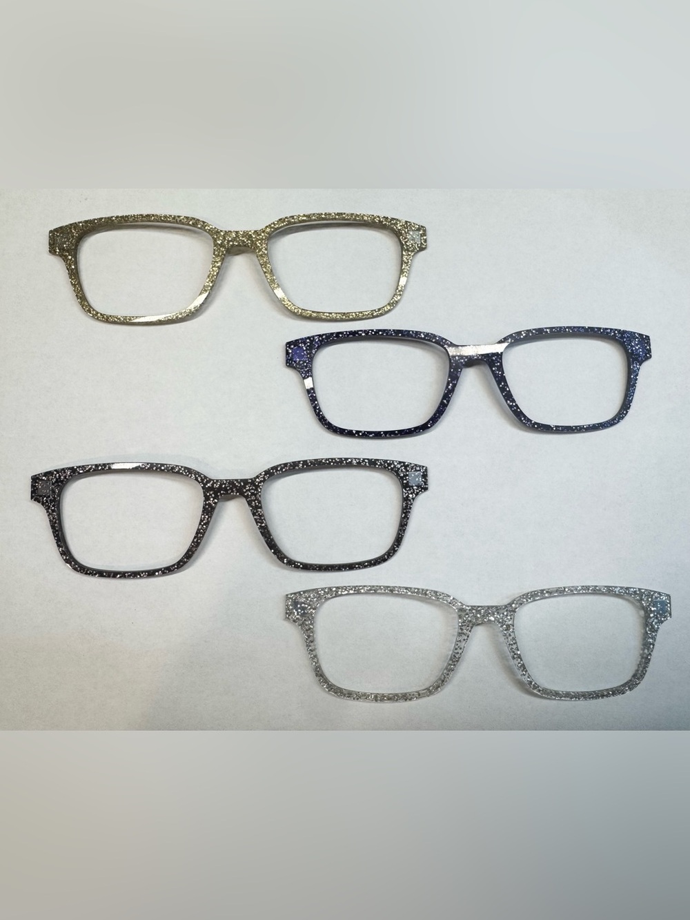 Finley Glitter Pair Eyewear Toppers - Gold, Blue, Black, Silver
